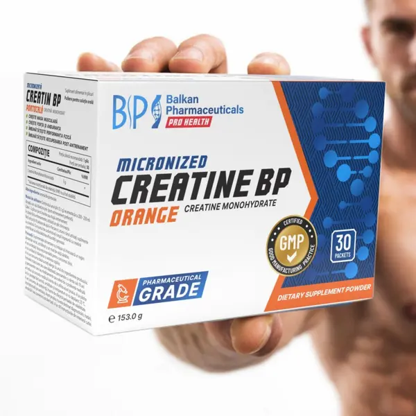 Creatine BP (creatină monohidrată), 30 plic.×5g - fara aroma