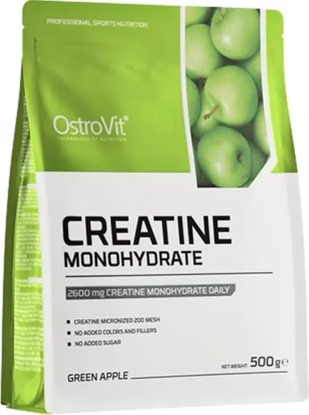 Creatine Monohydrate, măr verde, 500 g, OstroVit