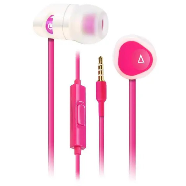 Creative Casti In-Ear cu fir, Creative MA 200, Microfon, mufa Jack 3.5 mm, Roz