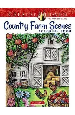 Creative Haven Country Farm Scenes Coloring Book - Teresa Goodridge