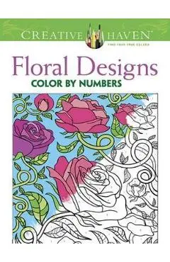 Creative Haven Floral Design Color By Number Coloring Book - Jessica Mazurkiewicz
