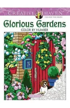 Creative Haven Glorious Gardens Color by Number Coloring Boo - George Toufexis
