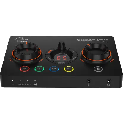Creative Placa de sunet Creative Sound Blaster GC7 - USB-C 7.1 DAC, DUAL DSP, Gain Control Mixer digital si suport Super X-FI, PC, Mac, PS 4/5, Xbox, Nintendo Switch, Negru