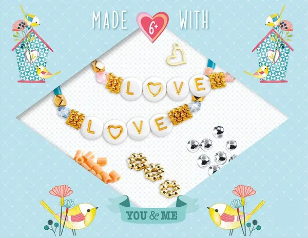 Creative Set Djeco - Brățări cu literele DIY