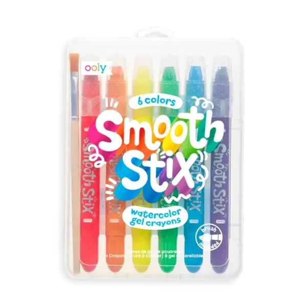 Creioane acuarela cu gel, Smooth Stix, set 6 culori