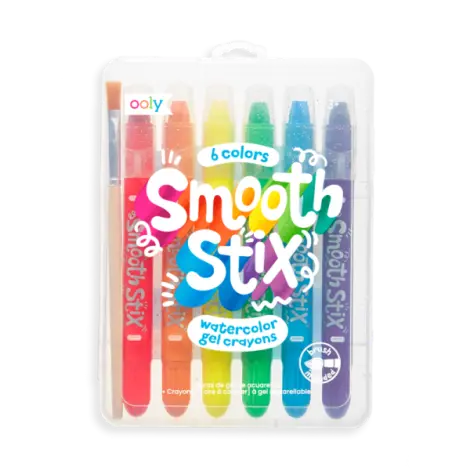 Creioane acuarela cu gel, Smooth Stix, set 6 culori