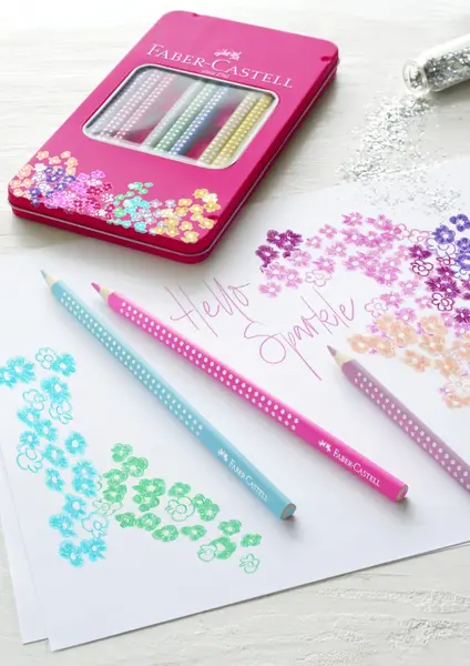 Creioane color 12culori, Faber-Castell Sparkle