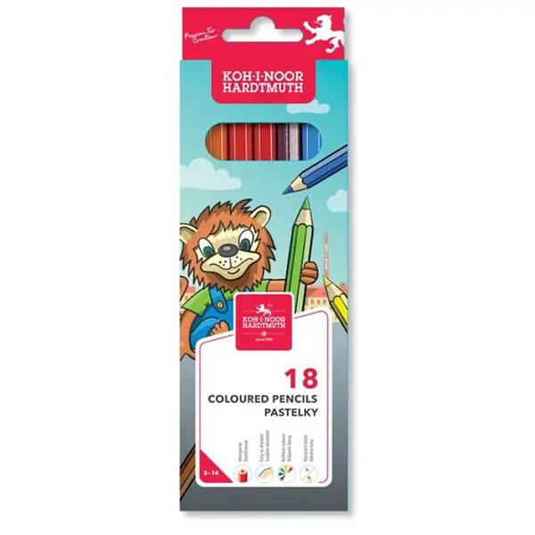 Creioane color, 18buc, Leu, Koh-I-noor