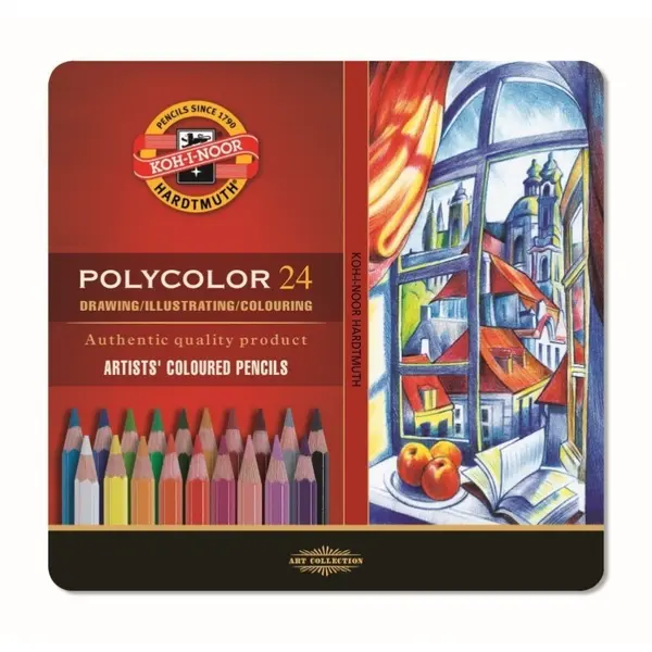 Creioane color, 24culori, Polycolor Koh-I-Noor