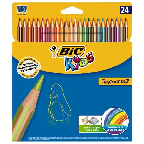 Creioane color, 24culori, Tropicolors Bic