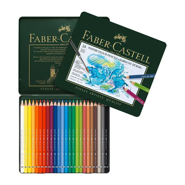 Creioane color acuarelabile Albrecht Dürer, 24culori, Faber-Castell