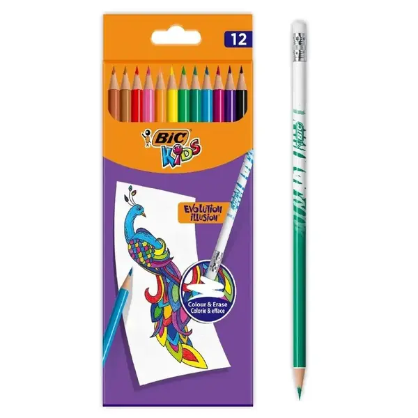 Creioane color Bic Evolution Illusion 12 cul. - engros