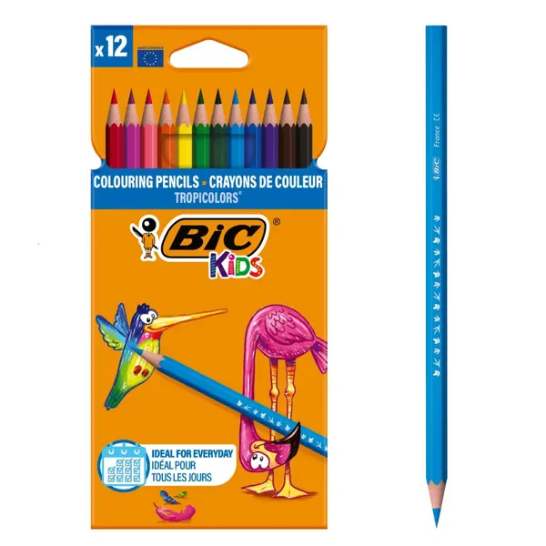 Creioane color Bic Tropicolors 12 cul. - engros