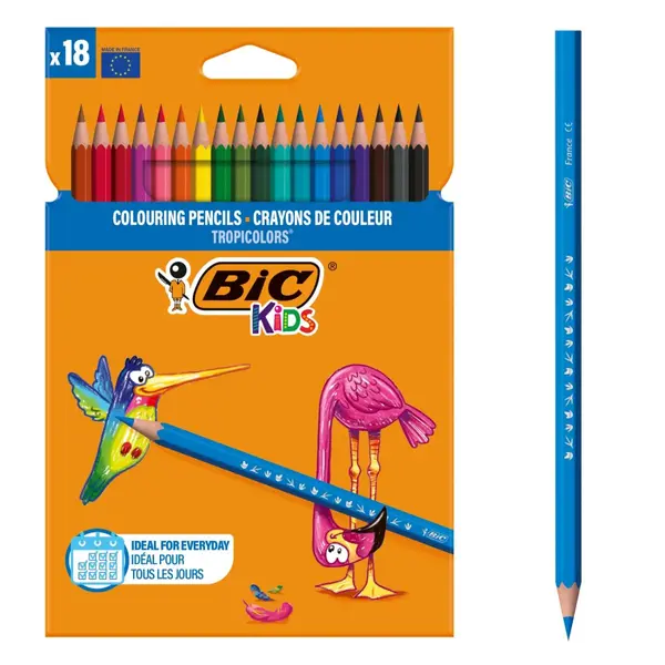 Creioane color Bic Tropicolors 18 cul. - engros
