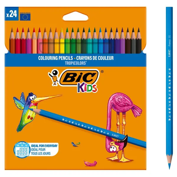 Creioane color Bic Tropicolors 24 cul. - engros