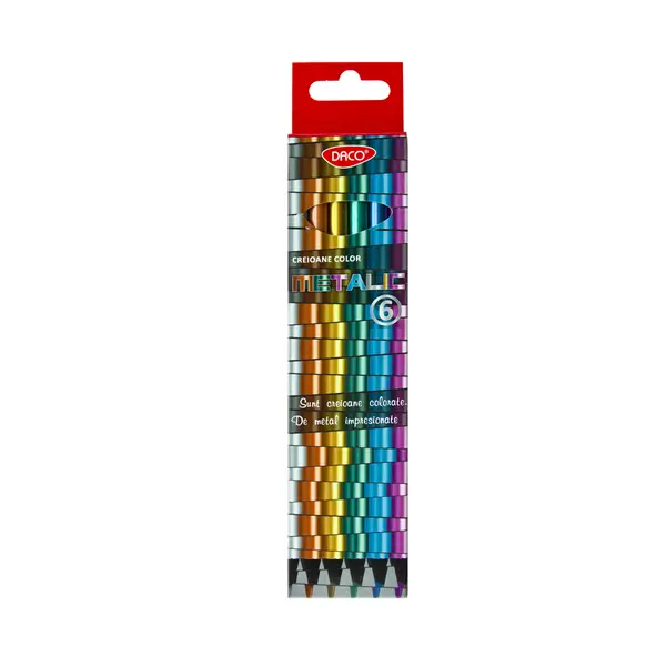 Creioane color metalizate 6buc/set, Daco