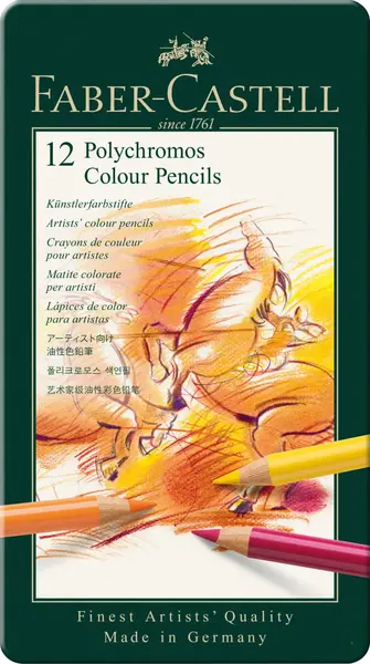 Creioane colorate 12 cul Polychromos Faber-Castell Creioane colorate 12 cul Polychromos Faber-Castell