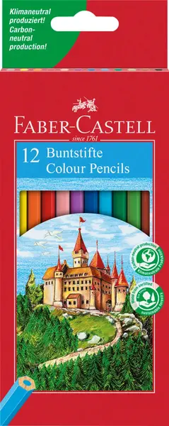 Creioane colorate 12 culori Faber-Castell Creioane colorate 12 culori Faber-Castell