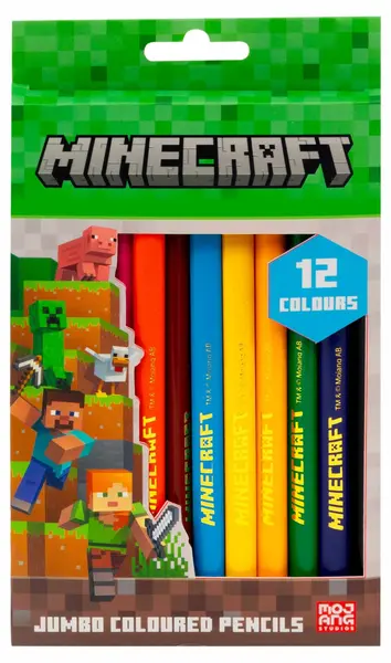 Creioane colorate Astra Minecraft - Jumbo, 12 culori