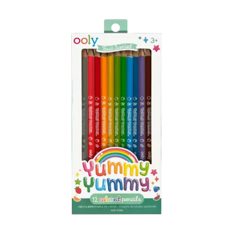 Creioane colorate parfumate - Yummy Yummy, set de 12