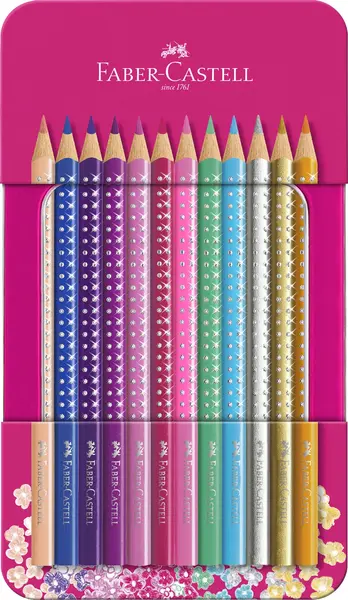 Creioane colorate sparkle 12 buc Faber-Castell Creioane colorate sparkle 12 buc Faber-Castell