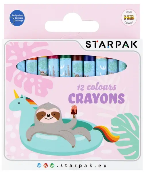 Creioane colorate Starpak - Sloth, 12 culori
