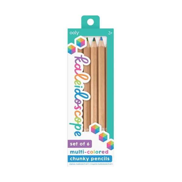 Creioane multicolore Caleidoscop, set de 6