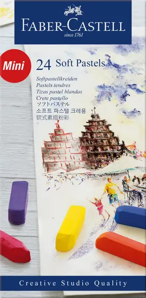 Creioane pastel soft mini 24 culori Faber-Castell Creioane pastel soft mini 24 culori Faber-Castell