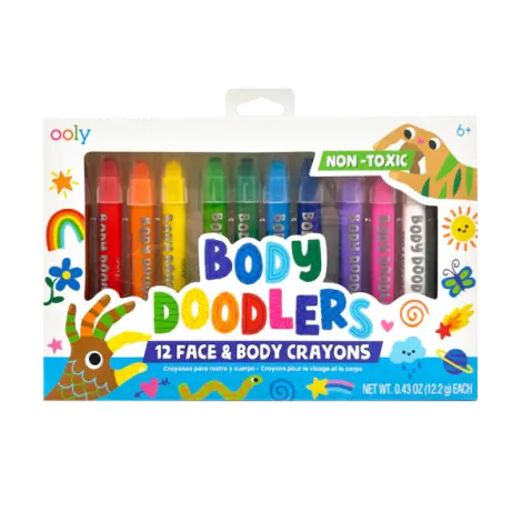 Creioane pictura pentru fata si piele, Body Doodlers, set de 12
