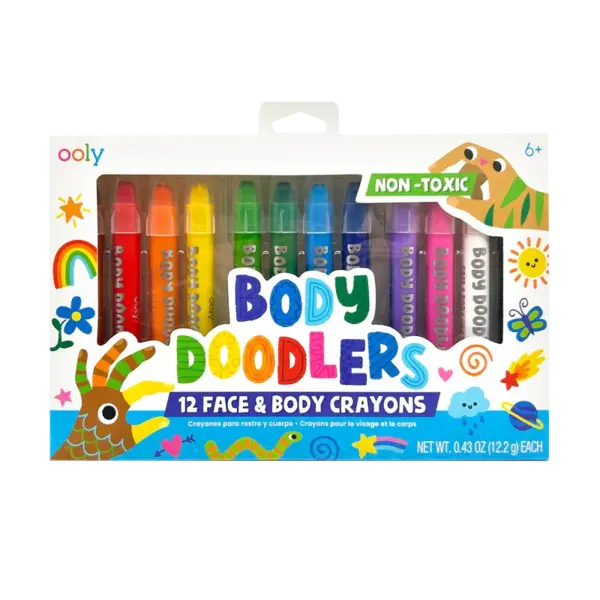 Creioane pictura pentru fata si piele, Body Doodlers, set de 12