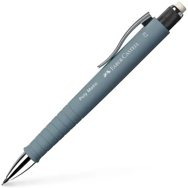 Creion automat Faber-Castell Poly Matic - 0.7 mm, gri piatra