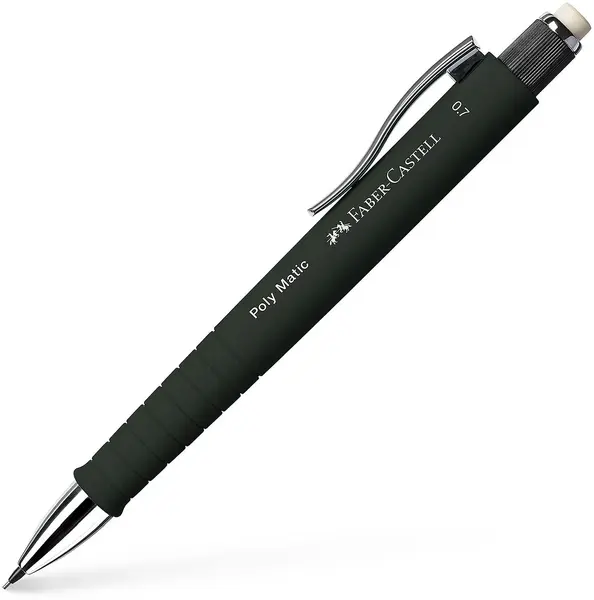 Creion automat Faber-Castell Poly Matic - 0.7 mm, negru