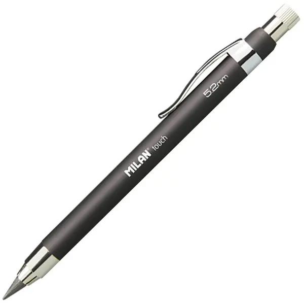 Creion automat versatil Milan - Touch, 5.2 mm, negru