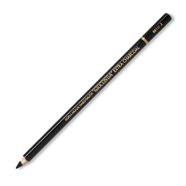 Creion carbune natural, mina medium, Gioconda Koh-I-Noor, negru