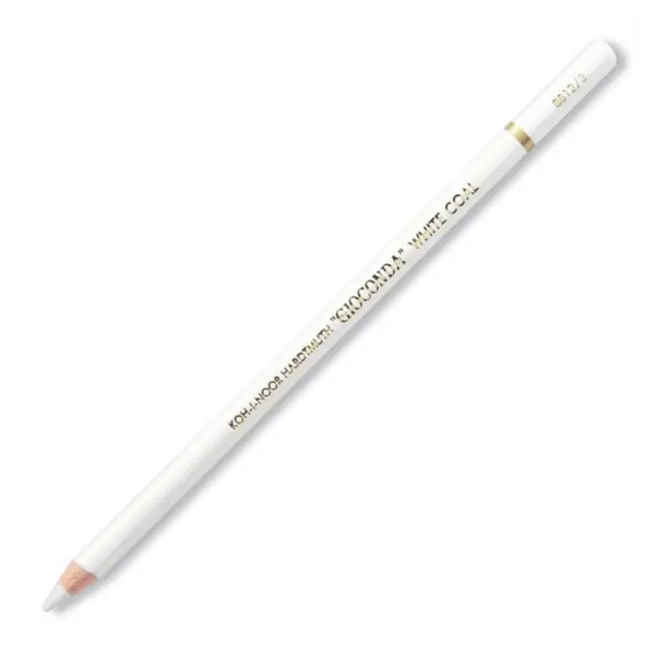 Creion carbune natural, mina soft, Gioconda Koh-I-Noor, alb