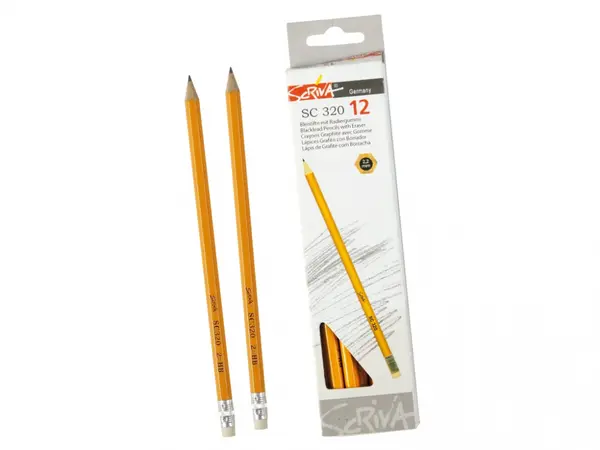 Creion cu guma Scriva 12 bucati set