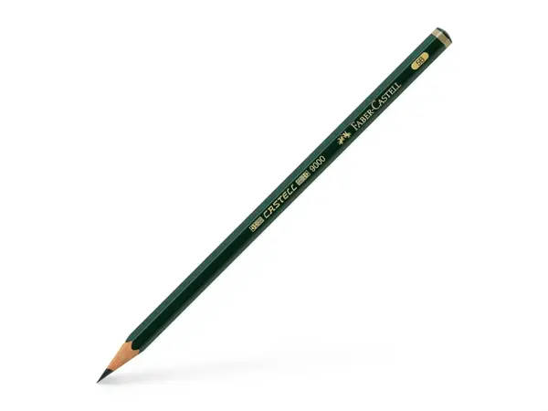 Creion grafit 5B Faber-Castell Castell 9000, hexagonal, fara guma