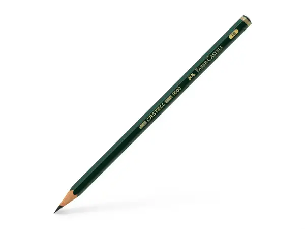 Creion grafit 6B Faber-Castell Castell 9000, hexagonal, fara guma