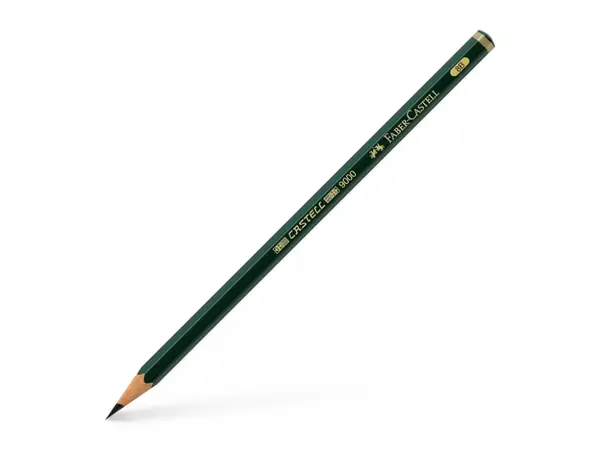 Creion grafit 8B Castell 9000 Faber-Castell, hexagonal