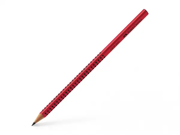 Creion grafit B Faber-Castell Grip 2001 rosu, triunghiular