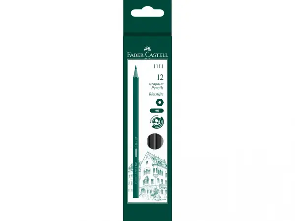 Creion grafit HB 1111 Faber-Castell, hexagonal, fara guma