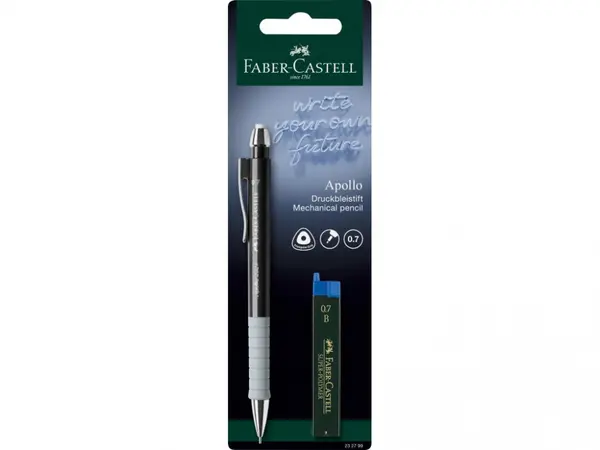 Creion mecanic 0.7 mm Faber-Castell Apollo Rose + mine, 1 buc