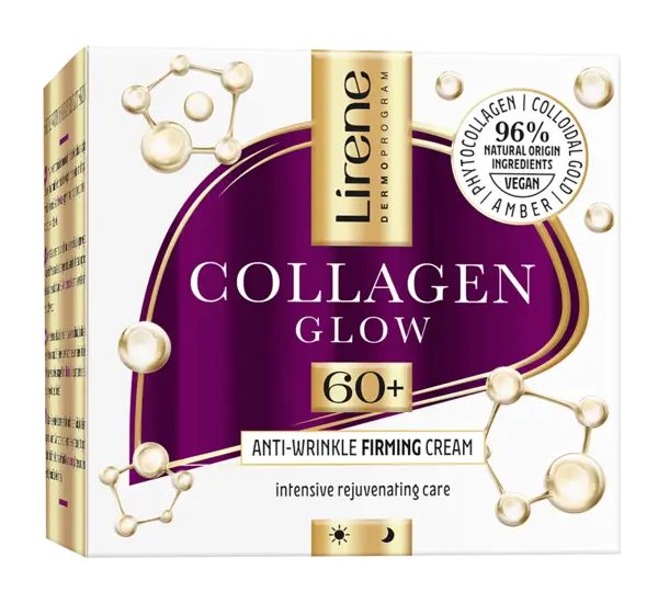 Crema anti-rid efect de fermitate 60+ Collagene Glow, 50ml, Lirene