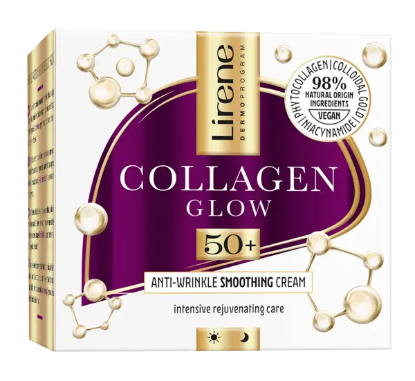 Crema anti-rid efect netezitor 50+ Collagene Glow, 50ml, Lirene