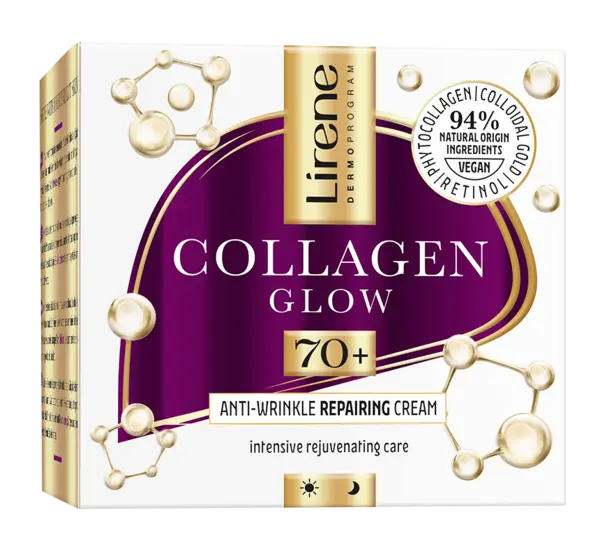 Crema anti-rid efect reparator 70+ Collagene Glow, 50ml, Lirene