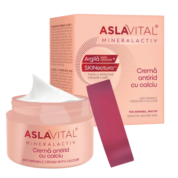 Crema antirid cu calciu MineralActiv, 50ml, Aslavital