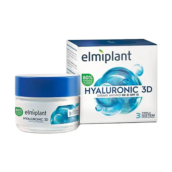Crema Antirid de Zi Elmiplant cu Acid Hialuronic, 50 ml