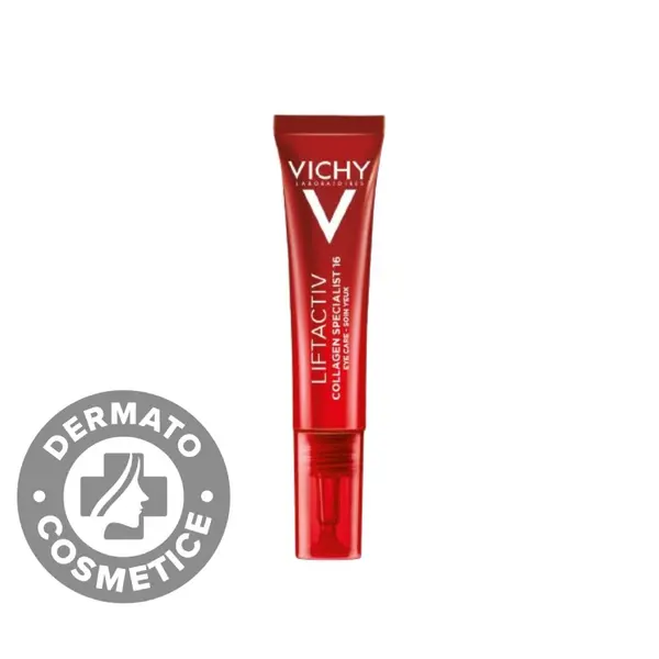 Crema antirid pentru stimularea productiei de colagen din jurul ochilor Liftactiv Collagen Specialist 16, 15ml, Vichy