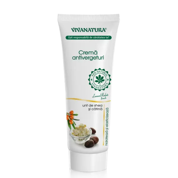 Crema antivergeturi cu unt de shea si catina, 250ml, VivaNatura