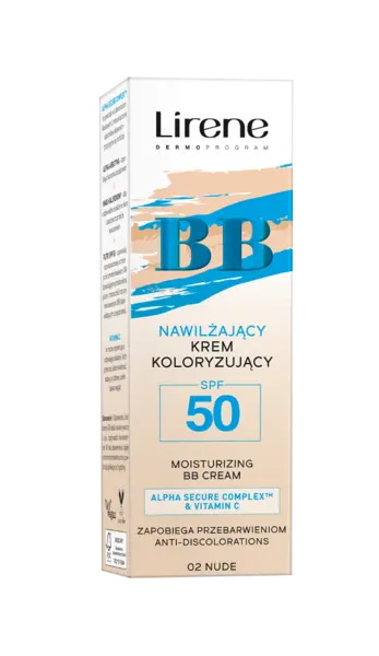 Crema BB hidratanta anti-depigmentare cu SPF50 02 Nude, 30ml, Lirene
